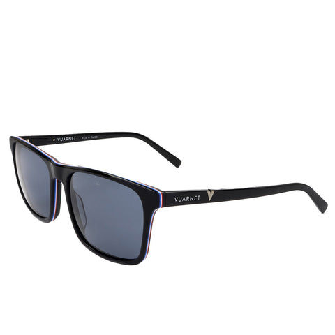 Vuarnet Belvedere Men's Square Acetate Sunglasses, Polarised Blue Lenses, 56 mm - SuperSaverAU - view 1