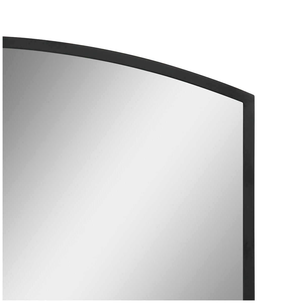 Life In Style Black Floor Mirror 760x1650mm Arched Top Sleek Metal Frame - SuperSaverAU - view 5