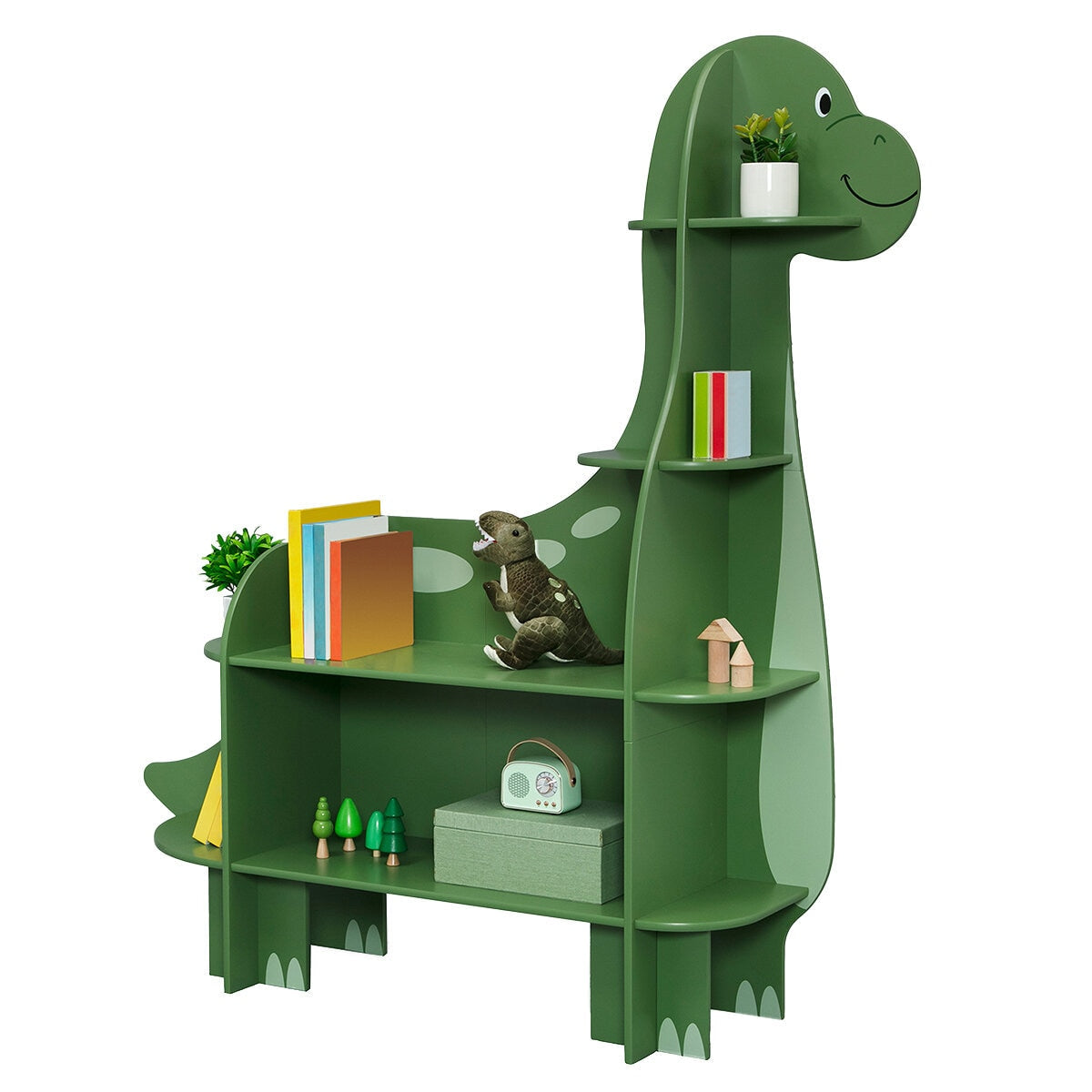 Delta Children Dinosaur Bookcase with Multiple Shelf Sizes, GREENGUARD Gold Certified, Safety Anchor Included - SuperSaverAU - view 4