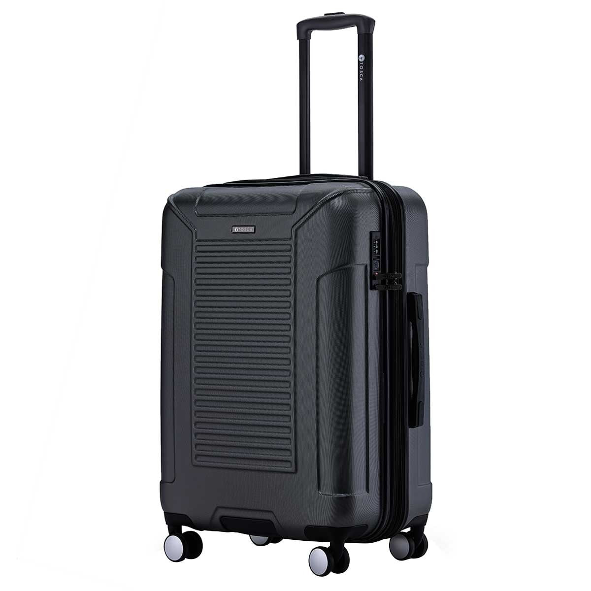 Tosca Matrix Range 3 Piece Luggage Set Black | Polycarbonate Shell, Expander Function, TSA Lock, 10-Year Warranty - SuperSaverAU - view 7