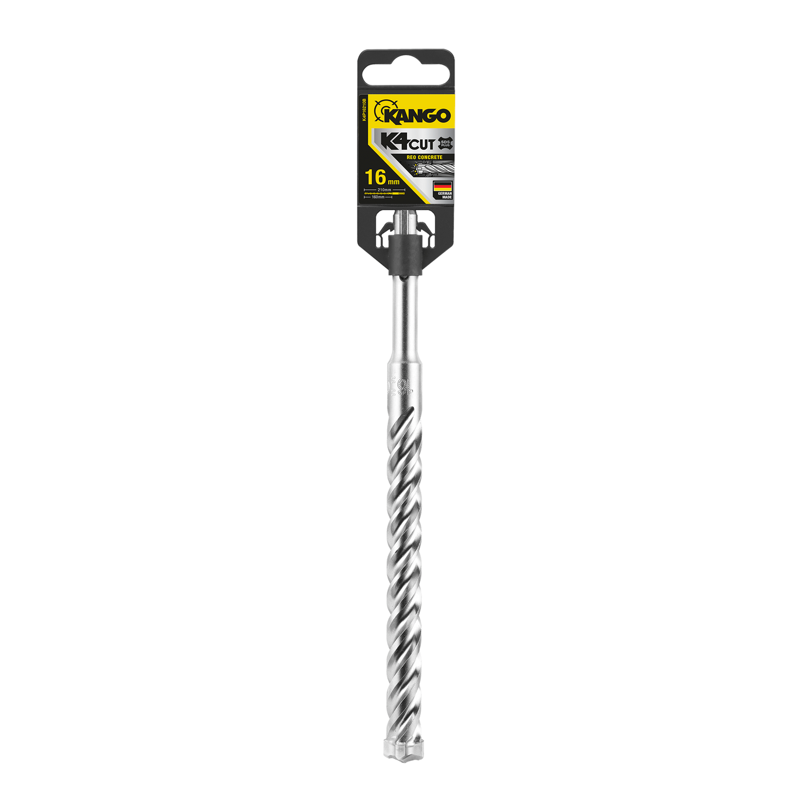 Kango 16mm x 210mm K4 SDS Plus Drill Bit for Concrete & Masonry, 160mm Drilling Depth