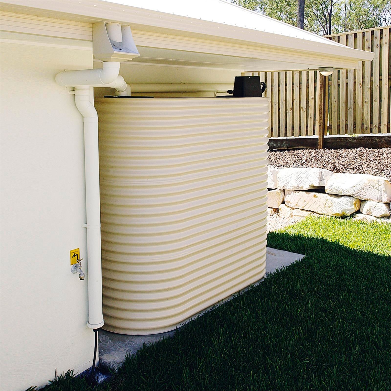 Rain Harvesting 90mm First Flush Downpipe Diverter, White UPVC with Slow Release Valve