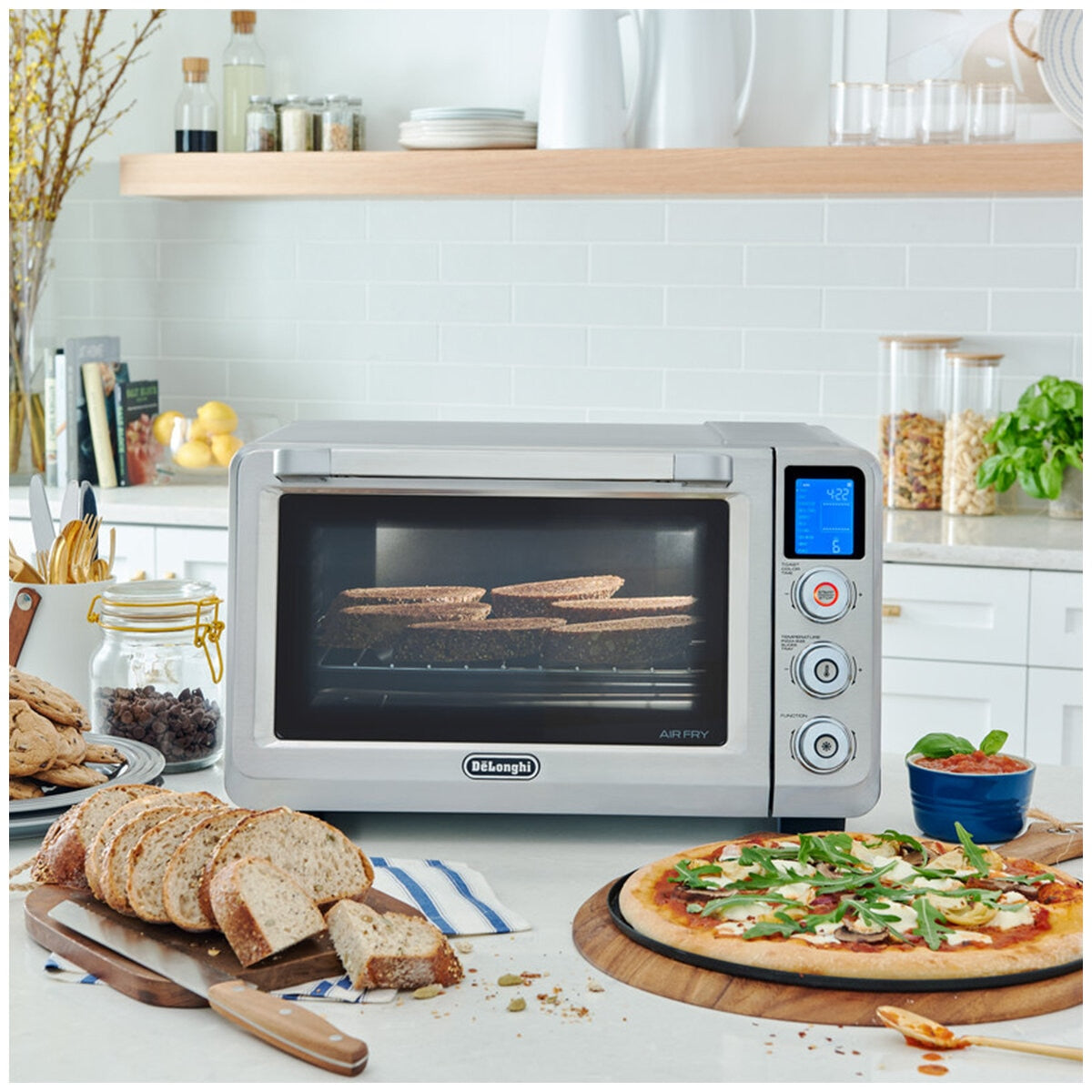 Delonghi Livenza 24L Multi Oven Air Convection Benchtop Oven - 24 Litre Capacity - SuperSaverAU - view 8