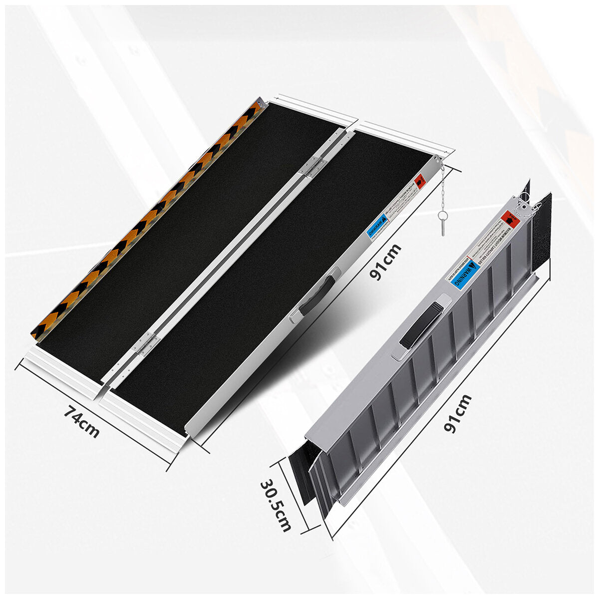 Altus Aluminium Portable Wheelchair Ramp 91cm, 270kg Capacity, Folding Design - SuperSaverAU - view 2