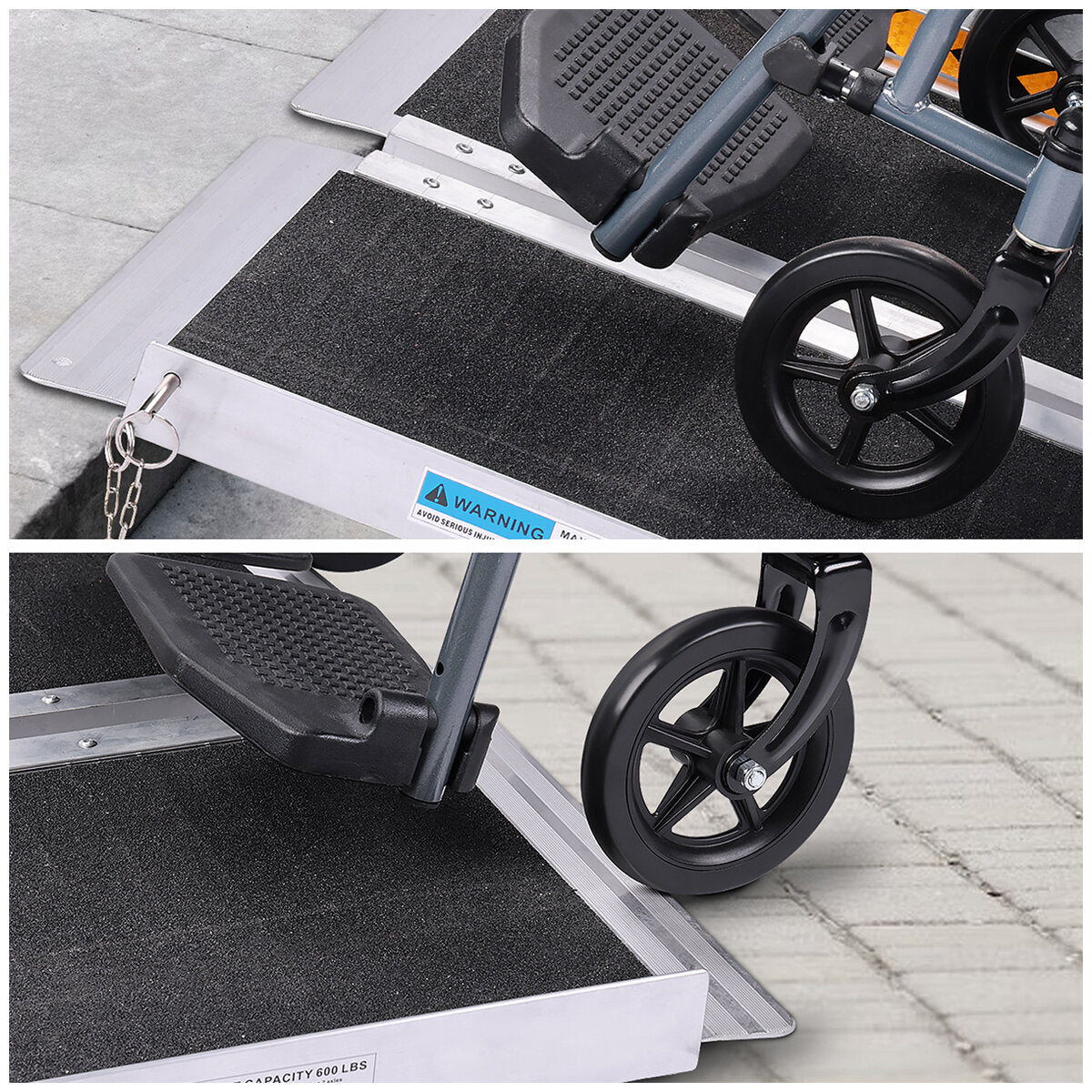 Altus Aluminium Portable Wheelchair Ramp 91cm, 270kg Capacity, Folding Design - SuperSaverAU - view 7