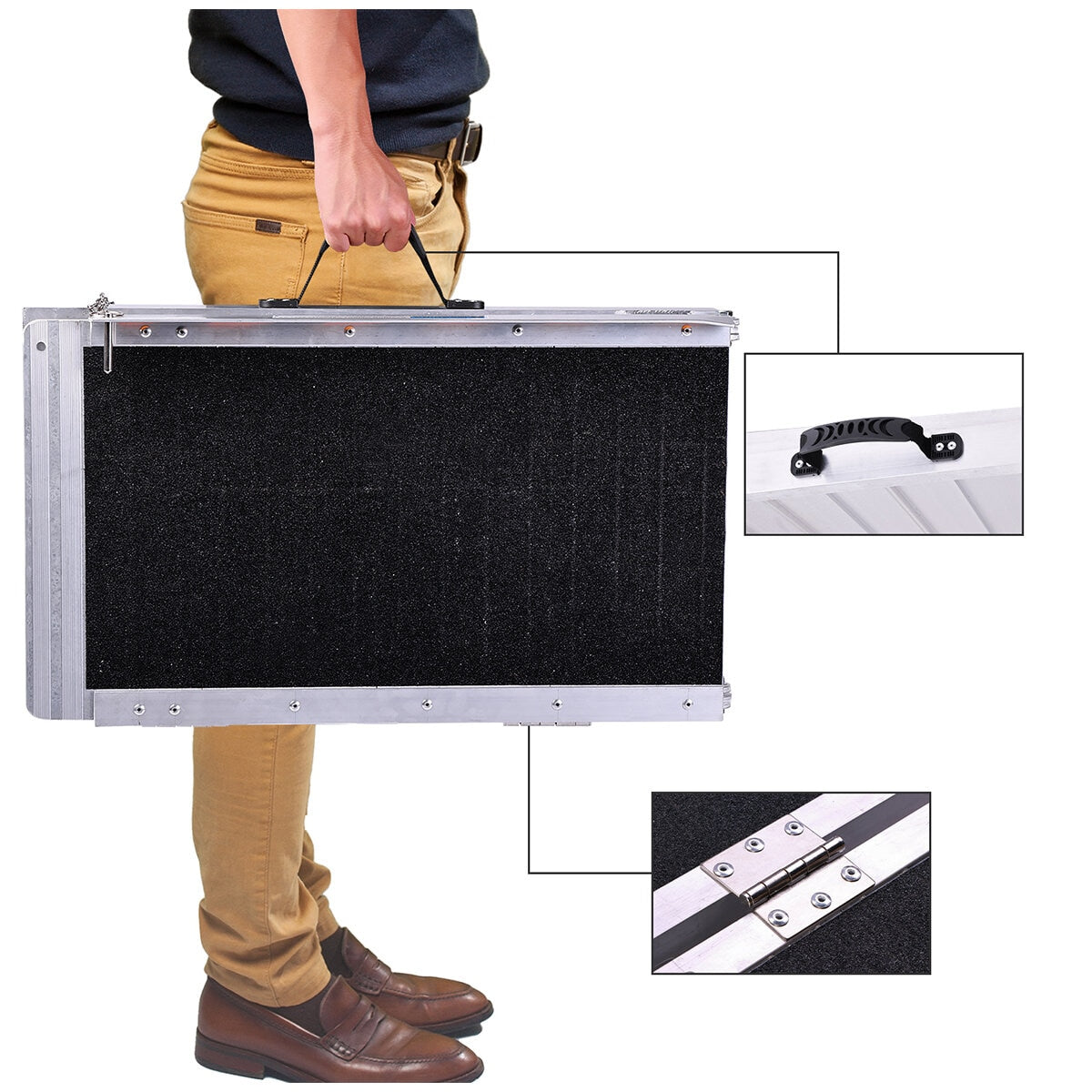 Altus Aluminium Portable Wheelchair Ramp 122cm, 270kg Capacity, Folding Design - SuperSaverAU - view 5