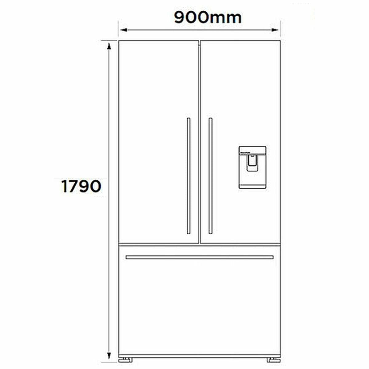Fisher & Paykel Series 7 569L French Door Fridge - Stainless Steel - Ice and Water - RF610ANUX5