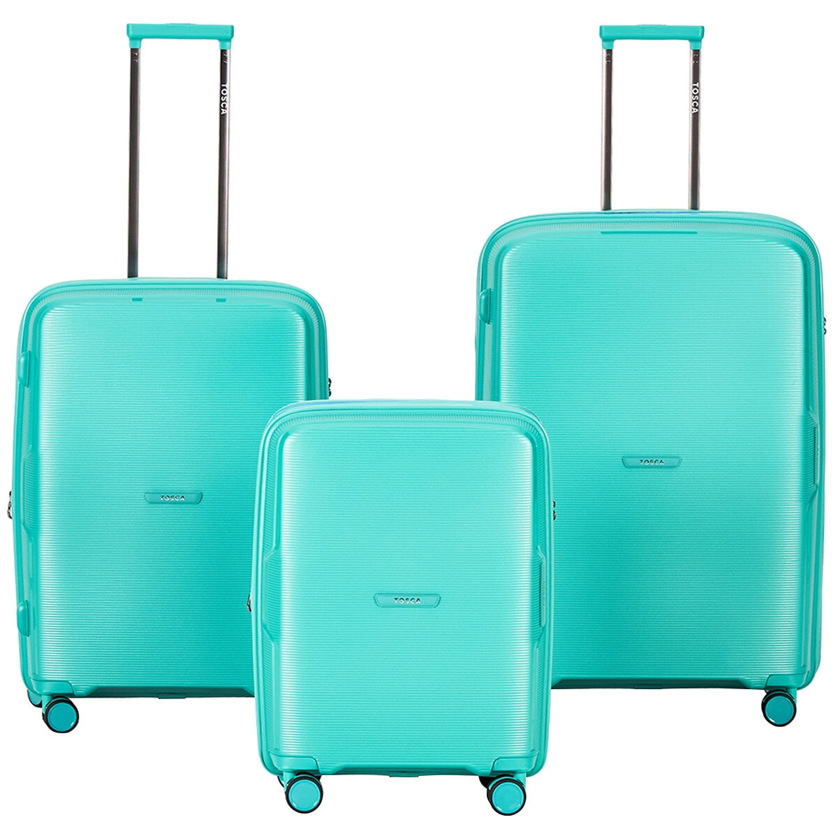 Tosca Bel-Air 3-Piece Luggage Set TCA510-3 Teal - Lightweight, Durable, TSA Locks - SuperSaverAU - view 1