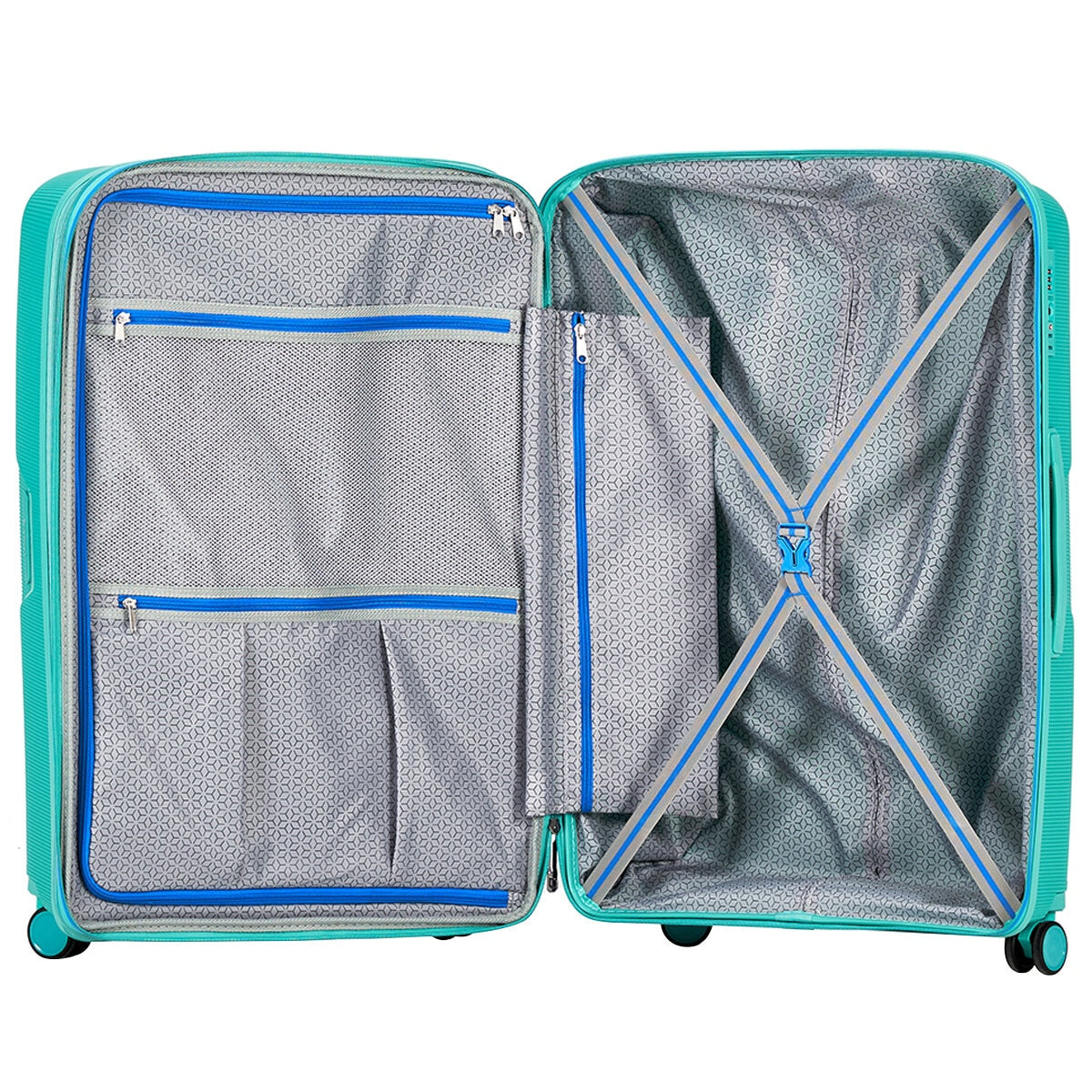 Tosca Bel-Air 3-Piece Luggage Set TCA510-3 Teal - Lightweight, Durable, TSA Locks - SuperSaverAU - view 4
