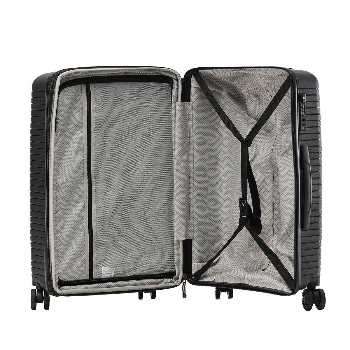 Tosca Pegasus Luggage Set Black 3 Piece with TSA Lock, Expanders & Wheels - SuperSaverAU - view 4