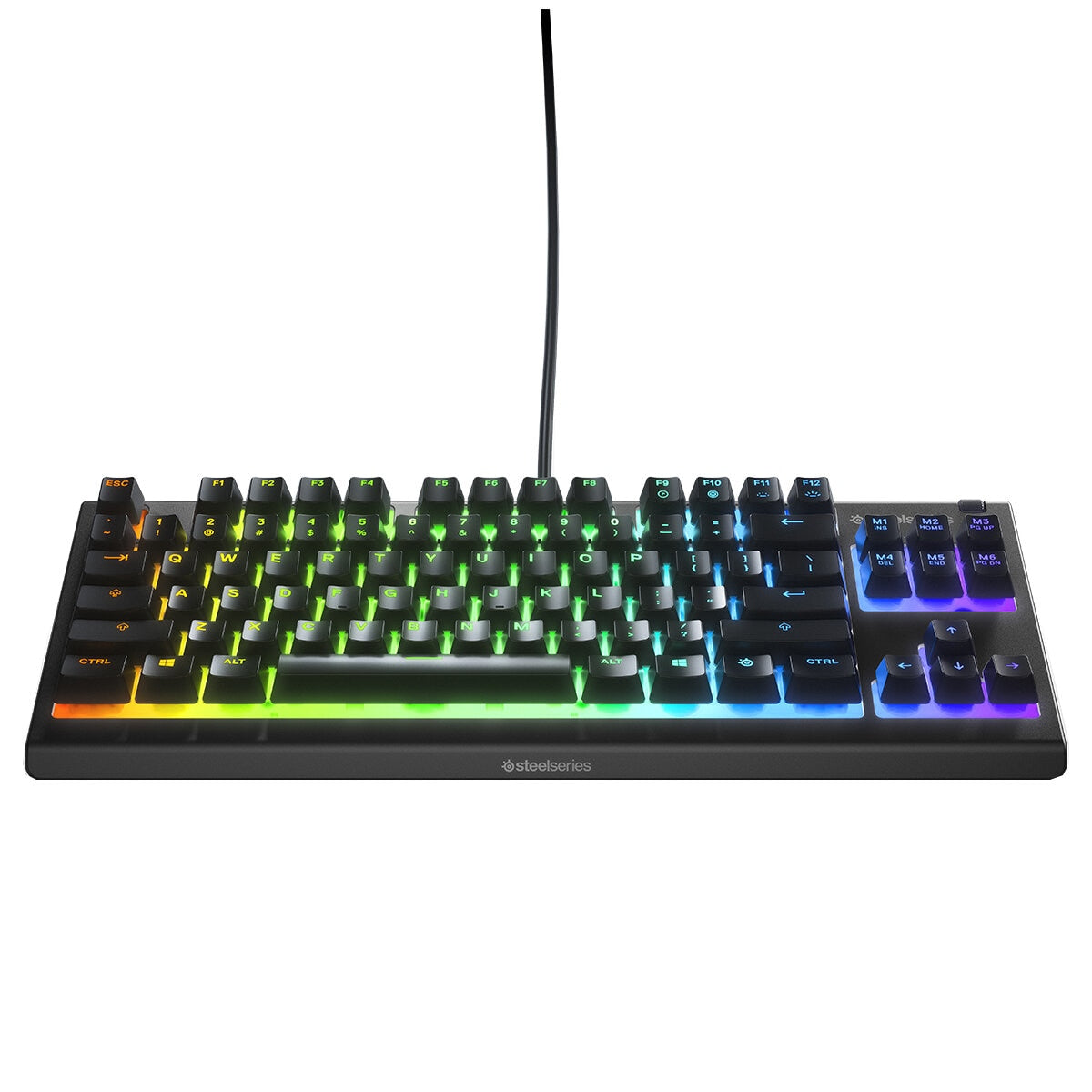 SteelSeries Apex 3 TKL RGB Gaming Keyboard Black - 8-Zone RGB, IP32 Water Resistant, Whisper Quiet Switches - SuperSaverAU - view 1