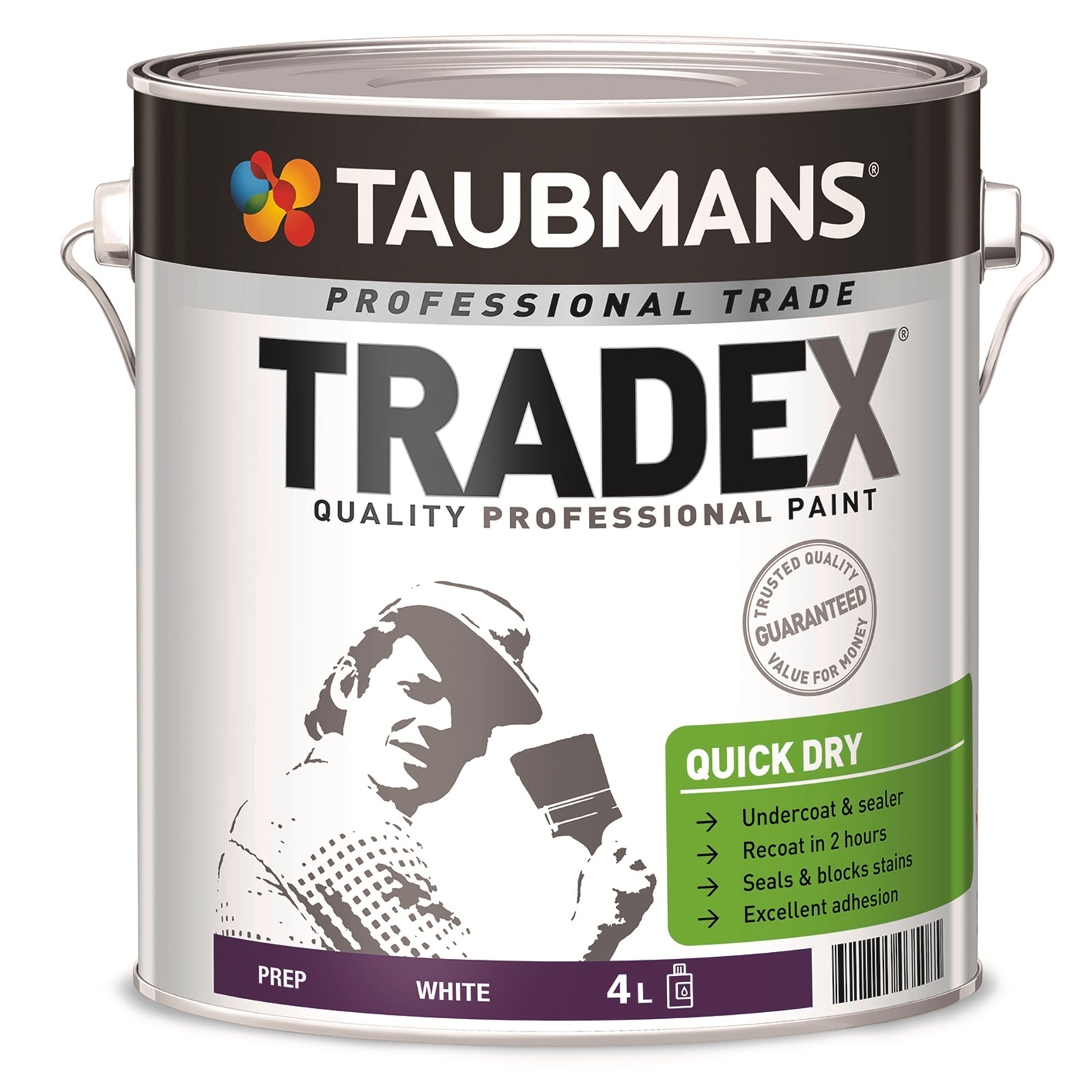 Taubmans Tradex 4L White Oil Based Interior Quick Dry Undercoat & Sealer, Splatter Resistant