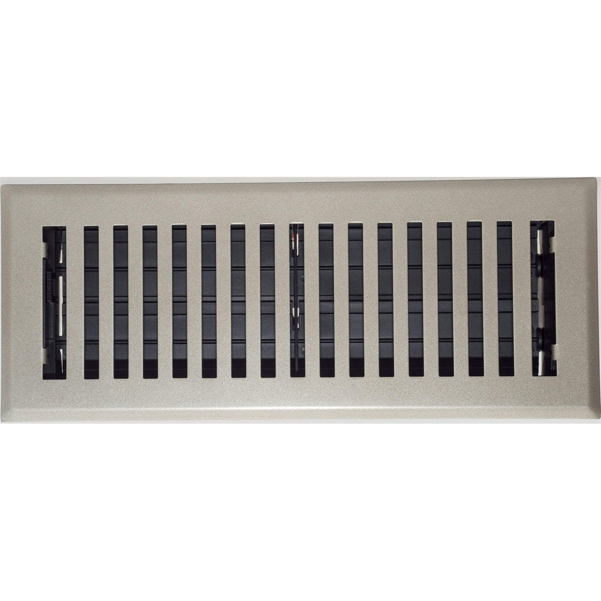 Accord 10 x 30cm Brooklyn Floor Vent Satin Nickel Steel with Acrylic Damper
