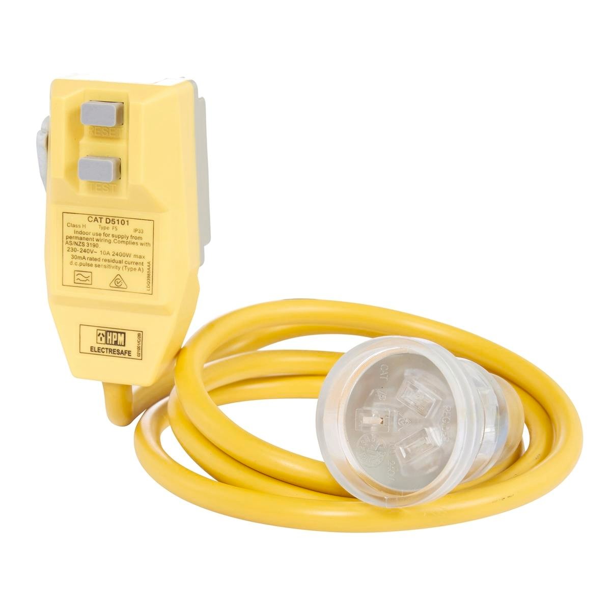 HPM Extension Lead - 1.6m - PVC - Inbuilt RCD Safety Switch - SuperSaverAU - view 1