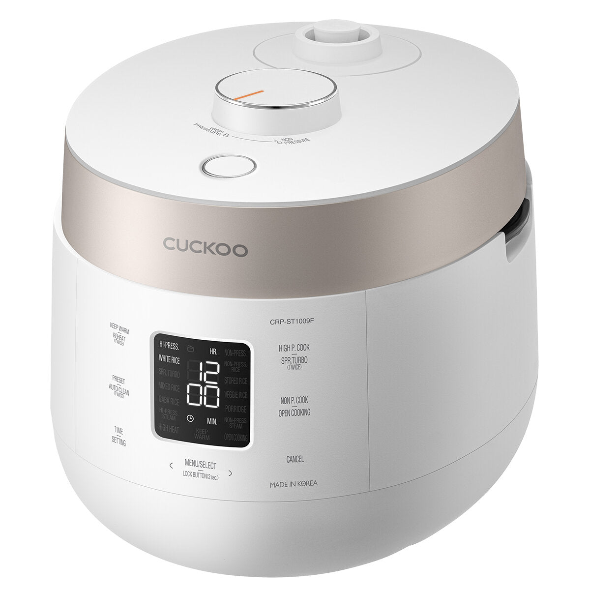 Cuckoo 10-Cup Twin Pressure Rice Cooker CRP-ST1009F, Smart Tech, 16 Modes, Stainless Steel - SuperSaverAU - view 2