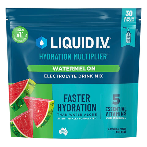 Liquid I.V. Hydration Multiplier Watermelon Electrolyte Drink Mix 30 Sachets