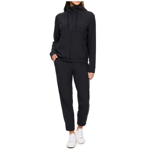 Kirkland Signature Ladies' Active Zip Jacket Black, 4-Way Stretch, Moisture-Wicking, Quick-Dry - SuperSaverAU - view 1
