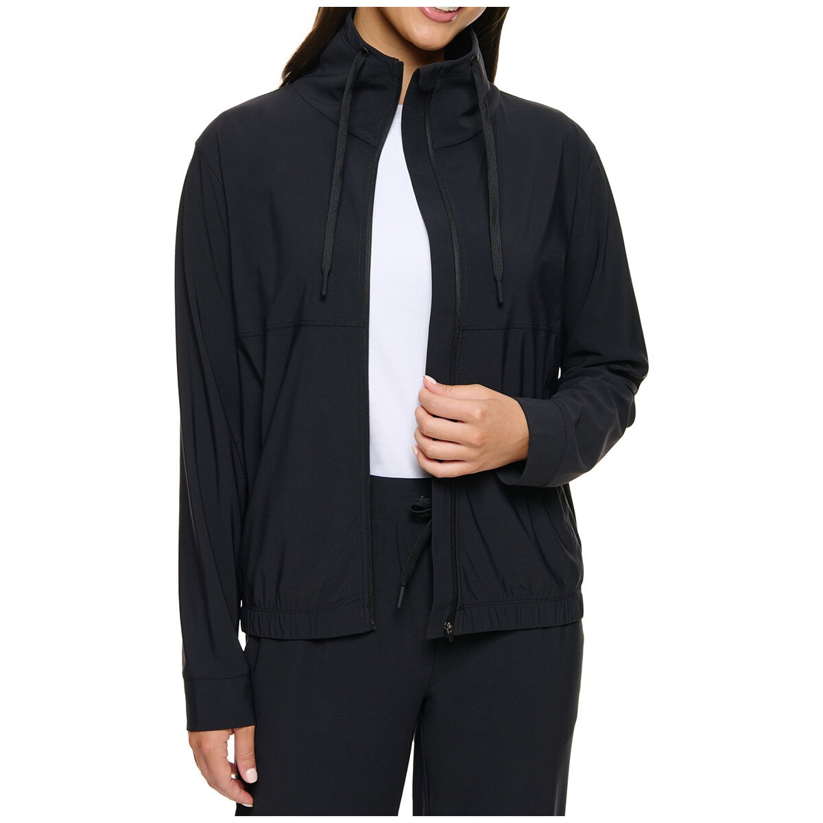 Kirkland Signature Ladies' Active Zip Jacket Black, 4-Way Stretch, Moisture-Wicking, Quick-Dry - SuperSaverAU - view 6