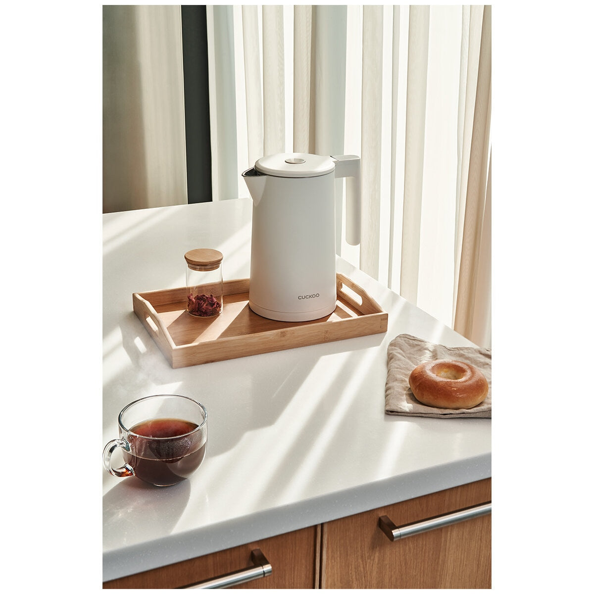 Cuckoo Electric Kettle CK-C170TW, 1.7L, Fast Boil, Stainless Steel, Auto Shut-Off - SuperSaverAU - view 1