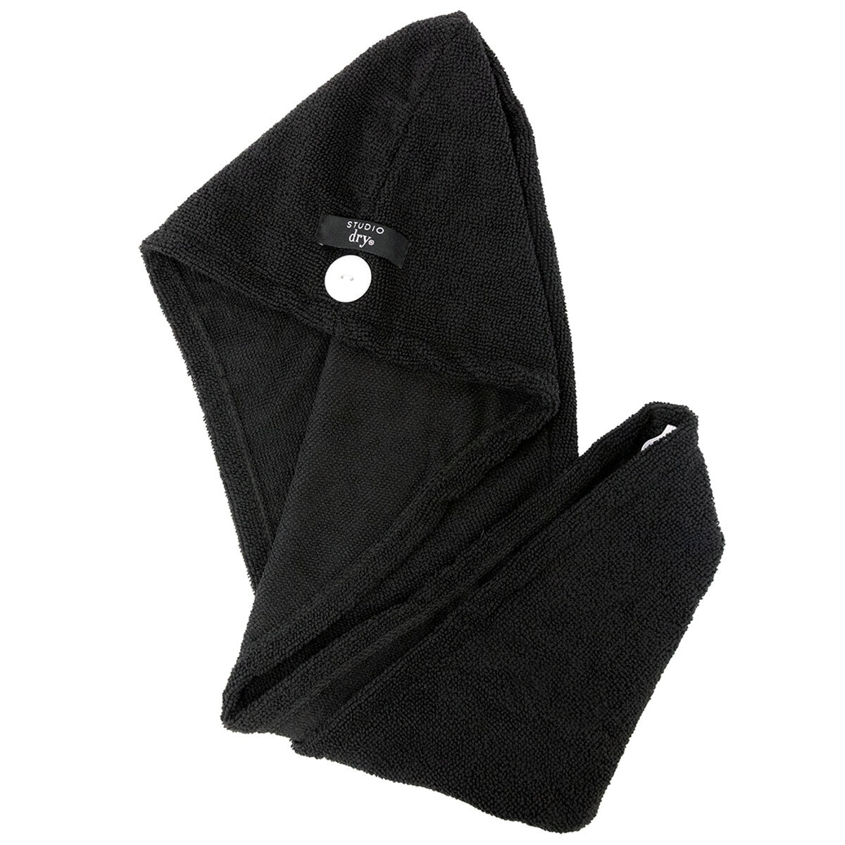 Studio Dry Microfibre Hair Towels 2 Pack SD8176PBCC - Quick Dry, Frizz Reduction, Black/Pink - SuperSaverAU - view 3