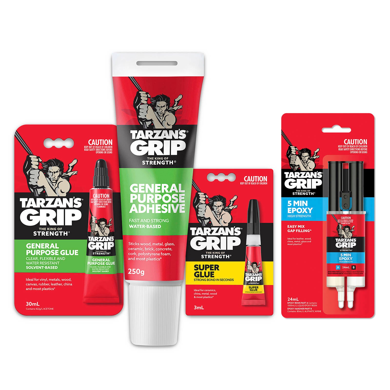 Tarzan's Grip 24ml 5 Minute Epoxy Adhesive - Dries Clear