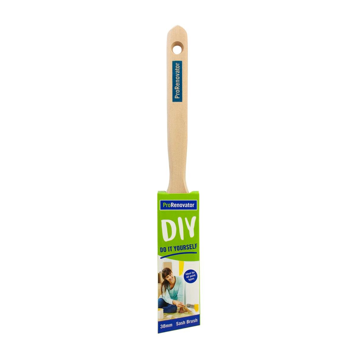 Pro Renovator Trim Paint Brush 38mm Synthetic Filament Smooth Finish - SuperSaverAU - view 1