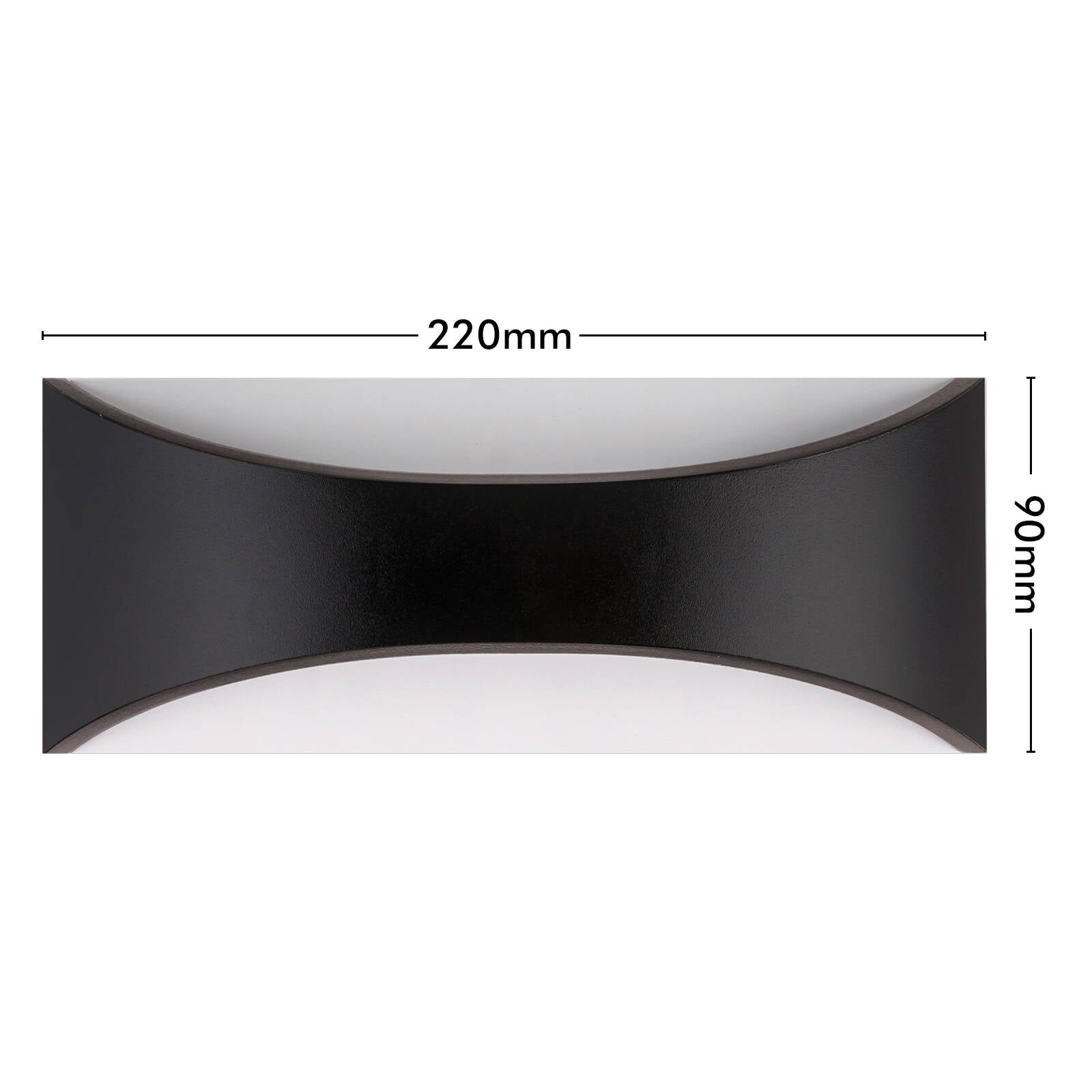 Arlec 8W 240V Black Marina CCT LED Exterior Wall Light, Weather Resistant Hardwired Outdoor ABL410BK