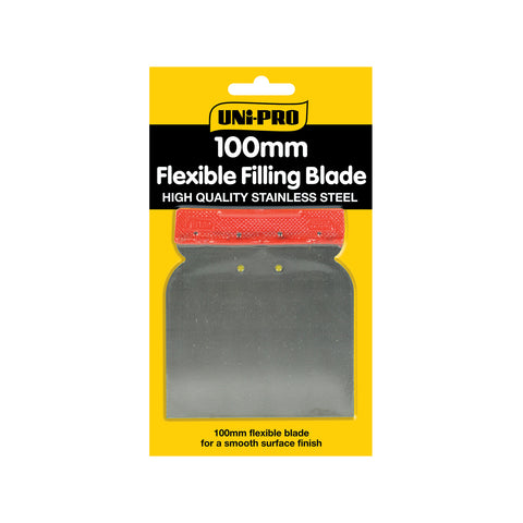 Uni-Pro 100mm Flexible Steel Filling Blade for Plaster, Filler & Putty