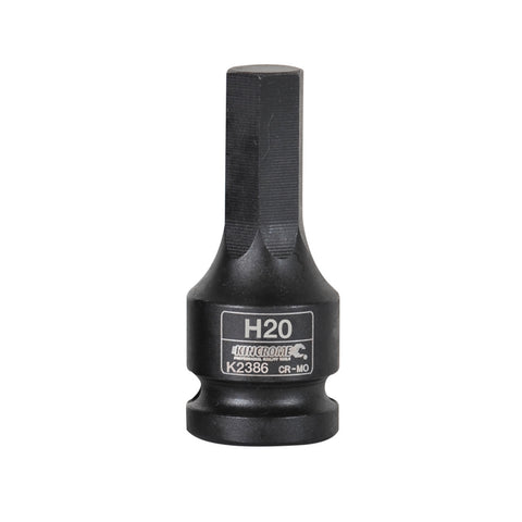 Kincrome 20 x 78mm 1/2" Drive Chrome Molybdenum Hex Impact Socket Black