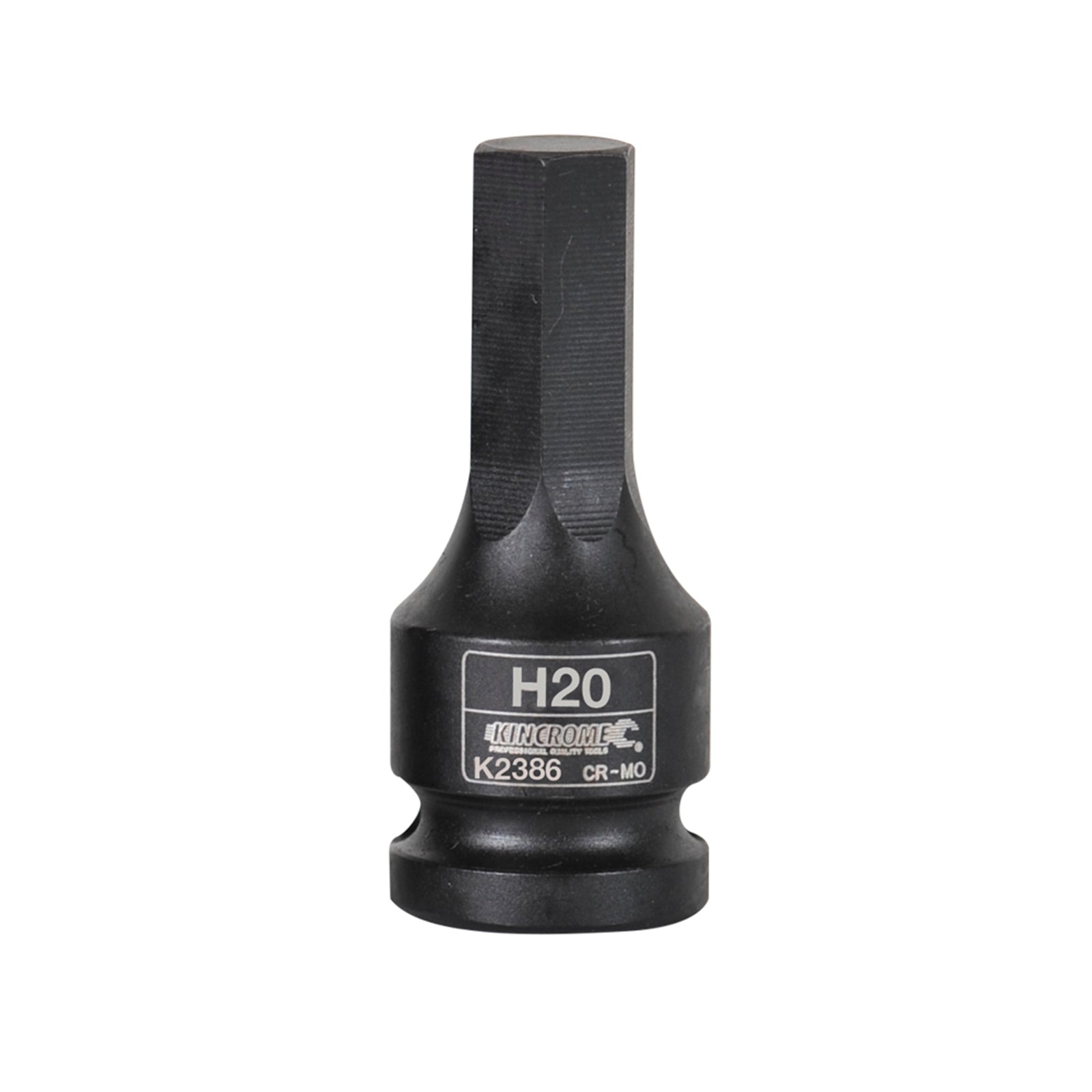 Kincrome 20 x 78mm 1/2" Drive Chrome Molybdenum Hex Impact Socket Black