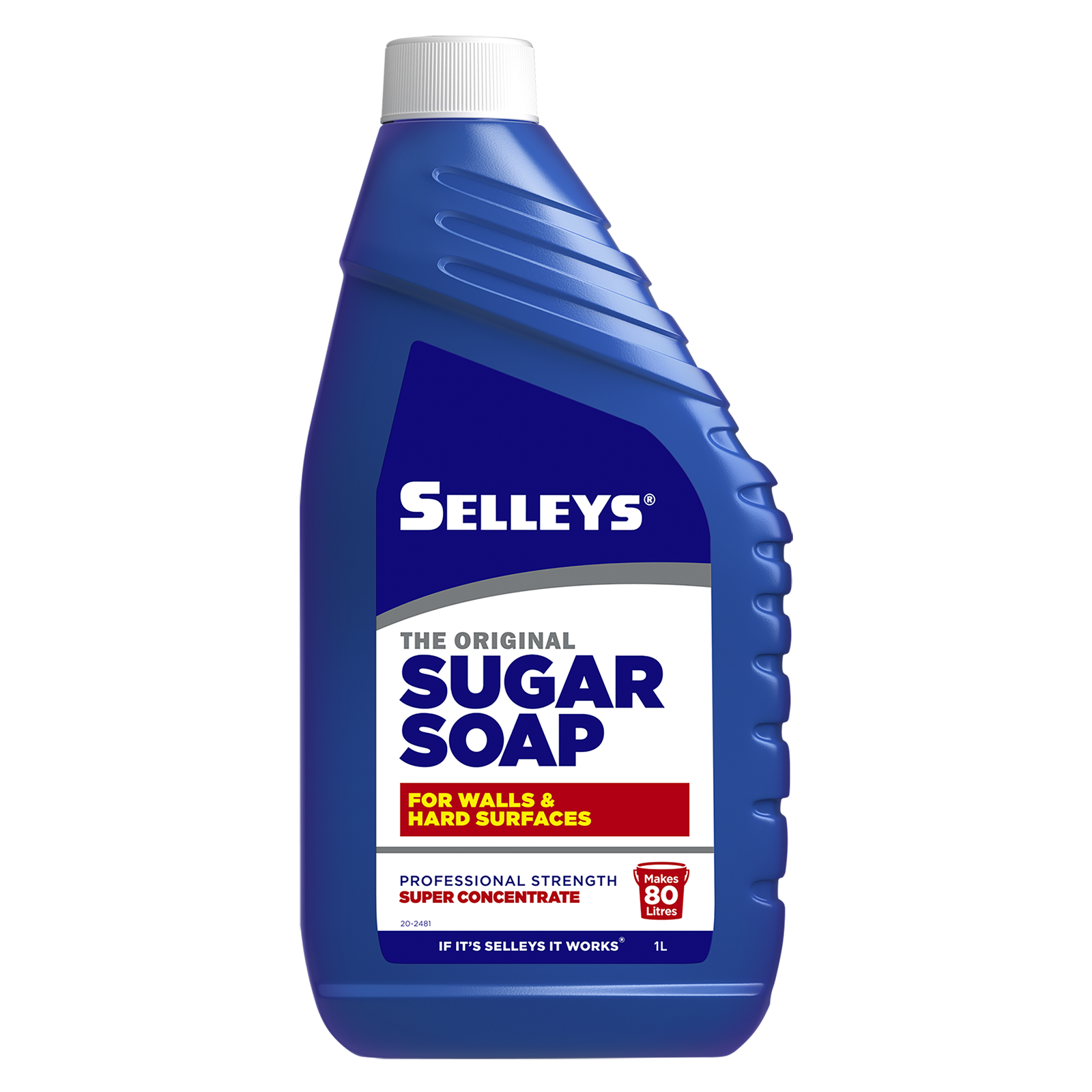 Selleys Sugar Soap Wall Surface Cleaner 1L Super Concentrate - Indoor & Outdoor Pre-Paint Cleaner