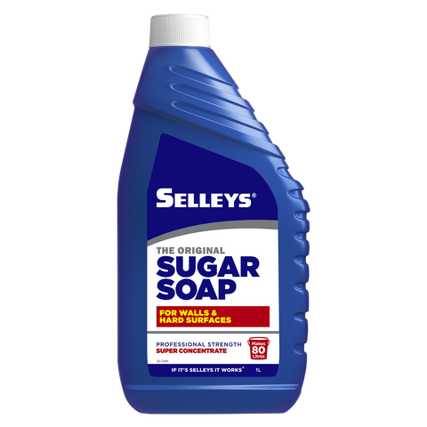 Selleys Sugar Soap Wall Surface Cleaner 1L Super Concentrate - Indoor & Outdoor Pre-Paint Cleaner
