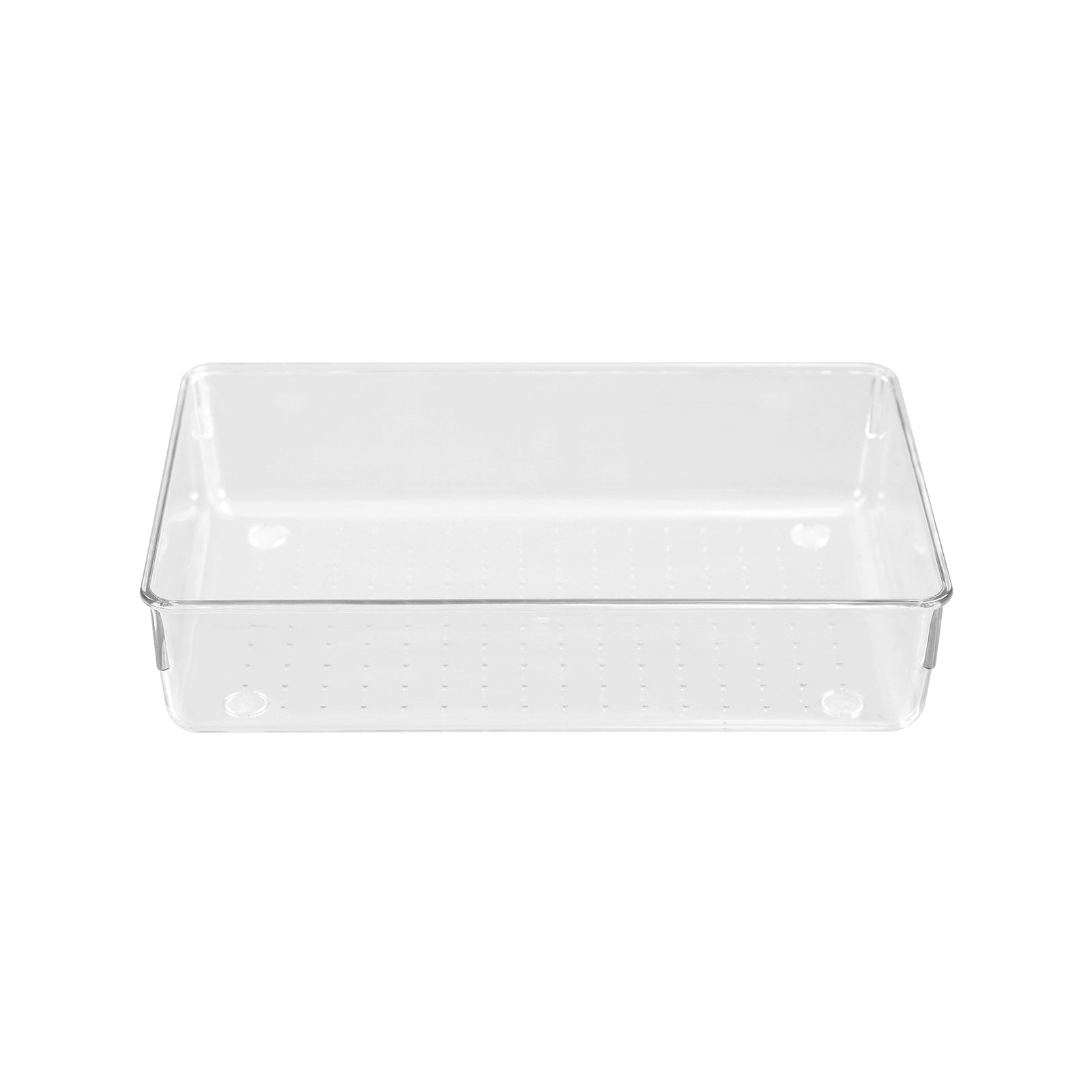 Boxsweden 23 x 15 x 5cm Crystal Storage Tray, Clear PET, 2L, Stackable