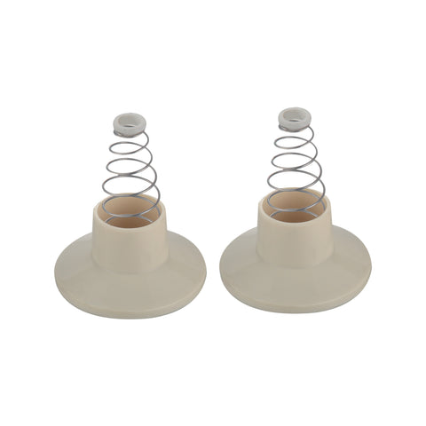 Shaw and Mason Ivory Plastic Wall Flange 2 Pack 65mm