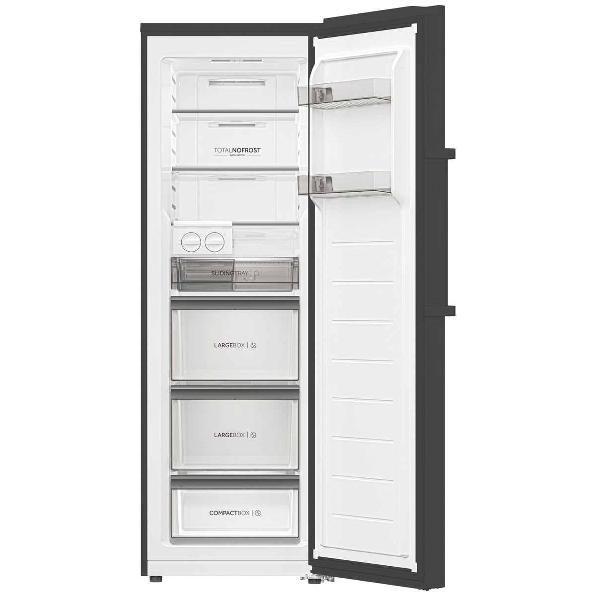 Haier 300 Series 272L Hybrid Upright Freezer - Black, Frost Free, Super Freeze, 5 Star Energy - HVF275DC