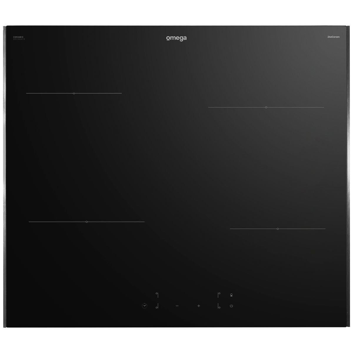 Omega 60cm ceramic cooktop - 4 zones, touch controls, 99 minute timer, black glass - OCC604TZ