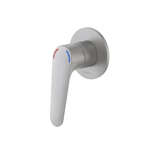 HomeCare by Caroma Brushed Nickel Assistant Living Bath/Shower Mixer, 6L/min Brass