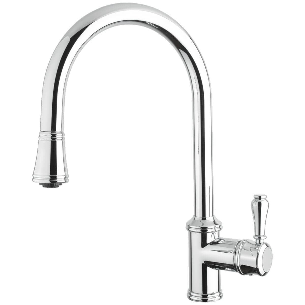 Armando Vicario Provincial Pull Out Kitchen Mixer Tap - Chrome, 5 Star WELS, 360 Degree Swivel - 400674-LF