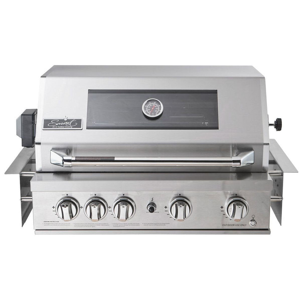 Smart Four Burner Built-In LPG BBQ - Stainless Steel, Rotisserie and Infrared Burner - 401WB-W
