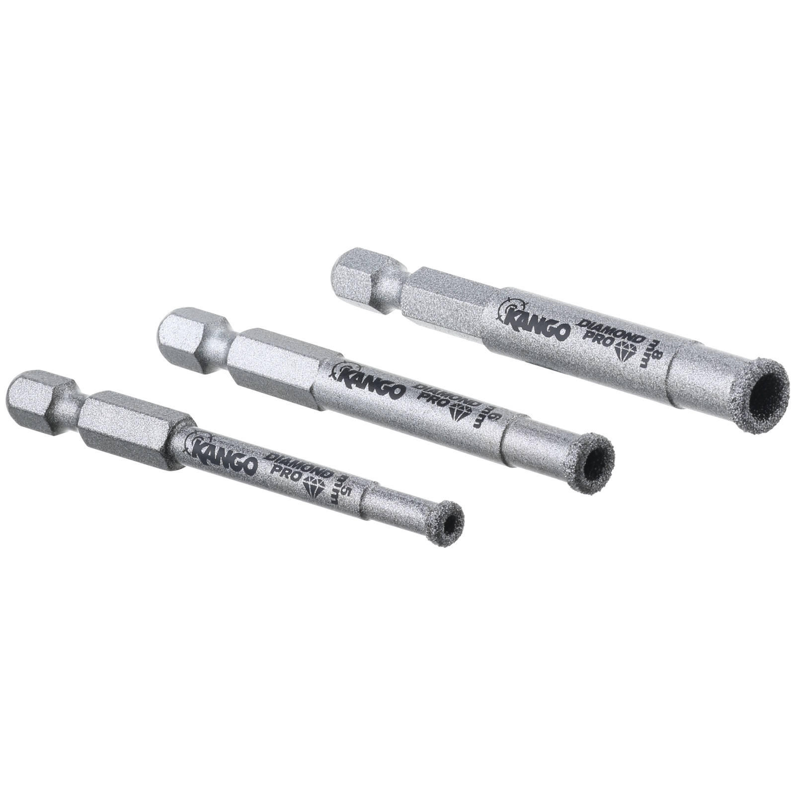 Kango 5, 6, 8mm Diamond Pro Mini Diamond Hole Saw - 3 Pack