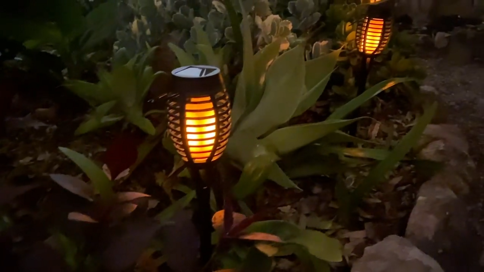 Lytworx Small Solar LED Tiki Torch, 40cm Stake or Hanging Outdoor 62469