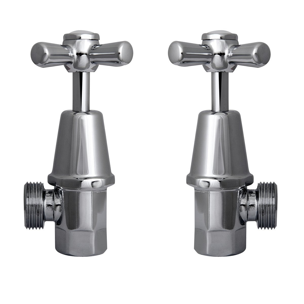 EZYFIX Chrome Classic Retrofit Washing Machine Taps, 135mm, Chrome on Brass, Universal Fit