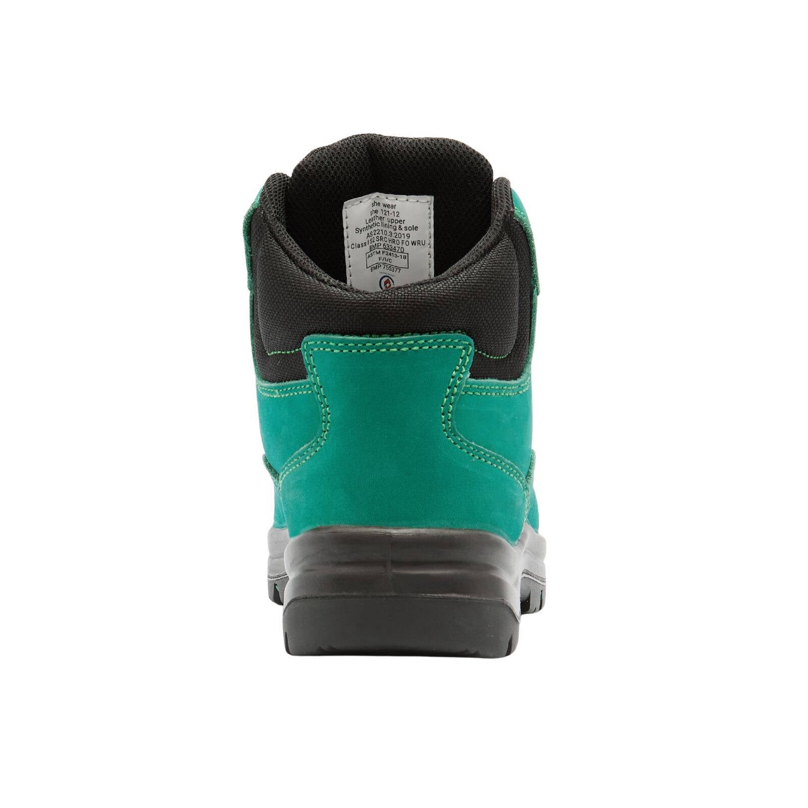 She Wear Does Womens Safety Work Boots Size 7/38 Jade Green Nubuck Steel Cap, Water Resistant
