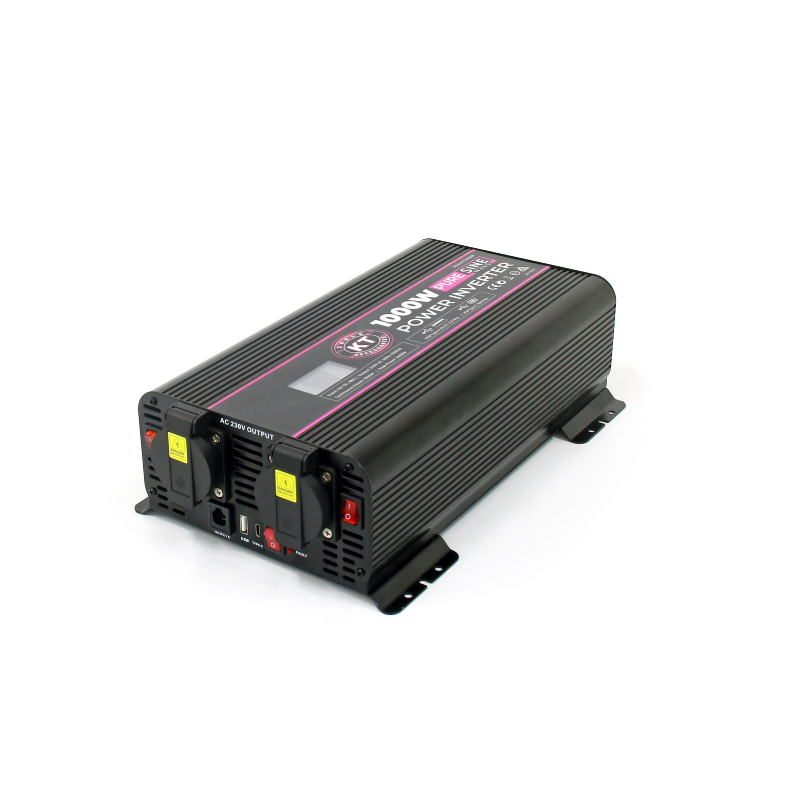 KT Solar 1000W Pure Sine Wave Inverter Black KTTS1000P