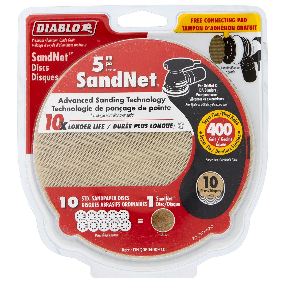 Diablo Orbital Sandnet Discs - 125mm - 400 Grit - 10 Pack - Aluminium Oxide - SuperSaverAU - view 1