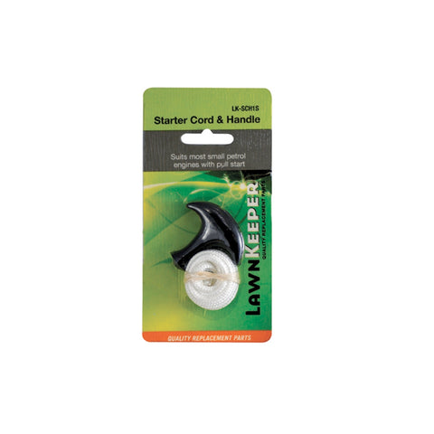 Lawnkeeper Starter Cord Handle, 30mm x 160mm Plastic Pull Start