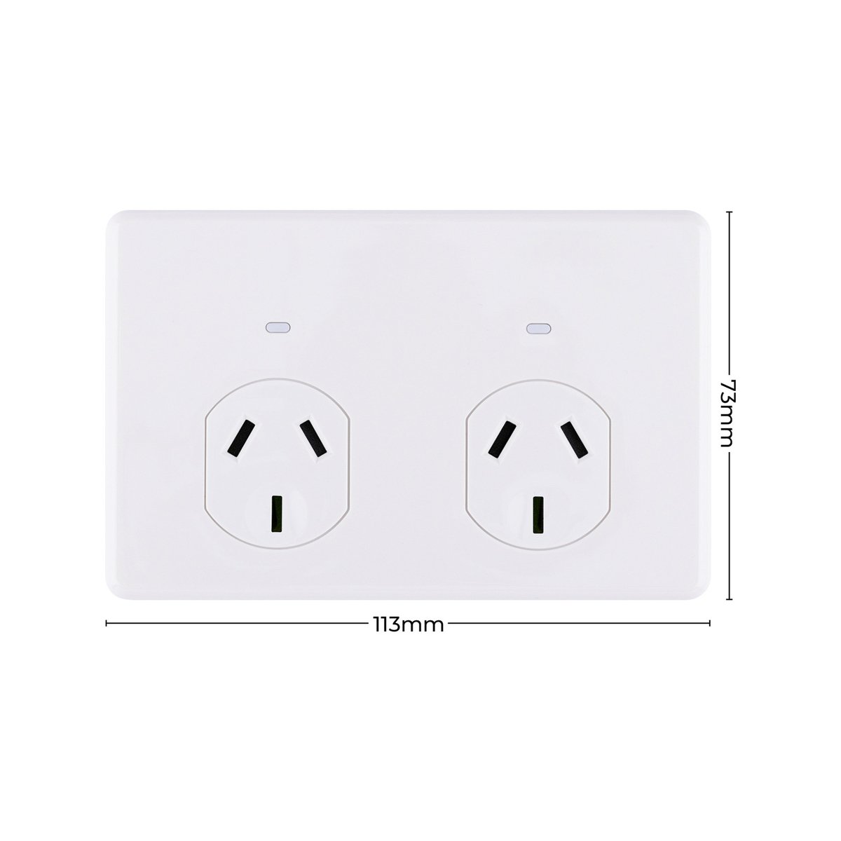 Deta x6 Series Auto Switch Double Power Point - 2 Sockets - 250V 10A - Polycarbonate - SuperSaverAU - view 4