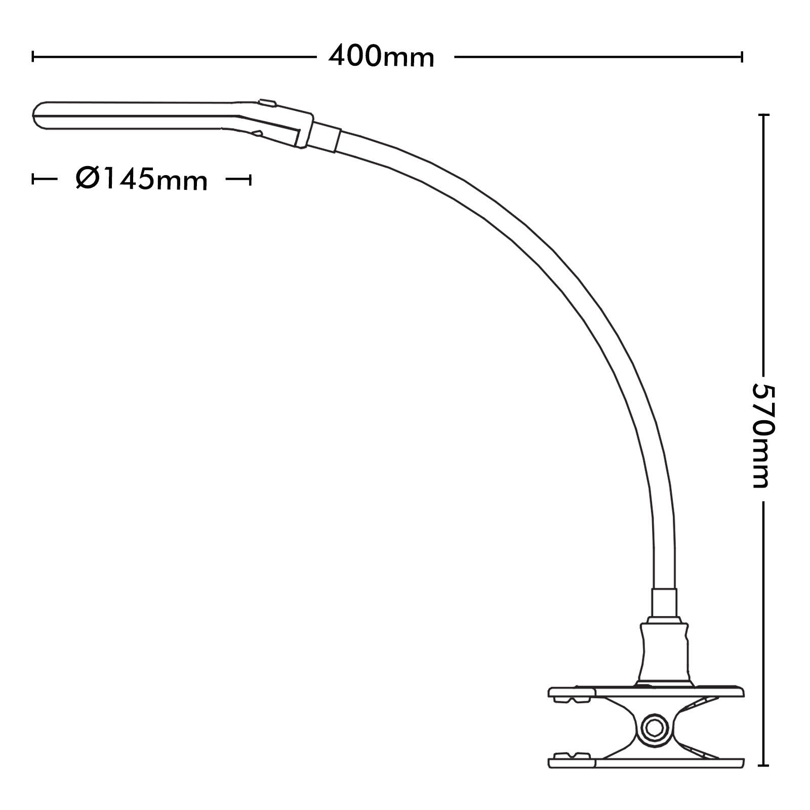 Brilliant Magoo 6W White Magnifier Clamp & Desk Lamp with Adjustable Head 20825/05