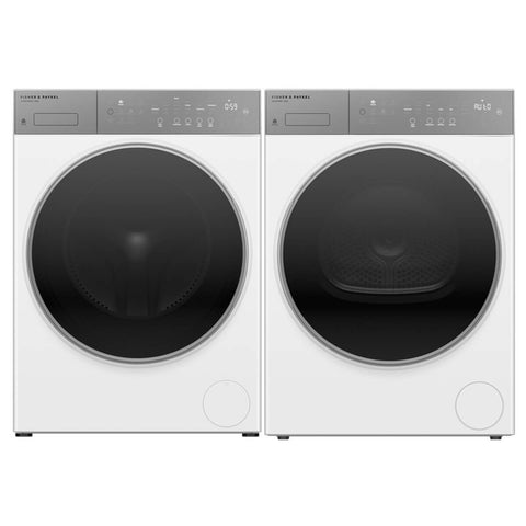 Fisher & Paykel Series 5 12kg Front Load Washer & 10kg Heat Pump Dryer - White - WH1260P5DH1060P5
