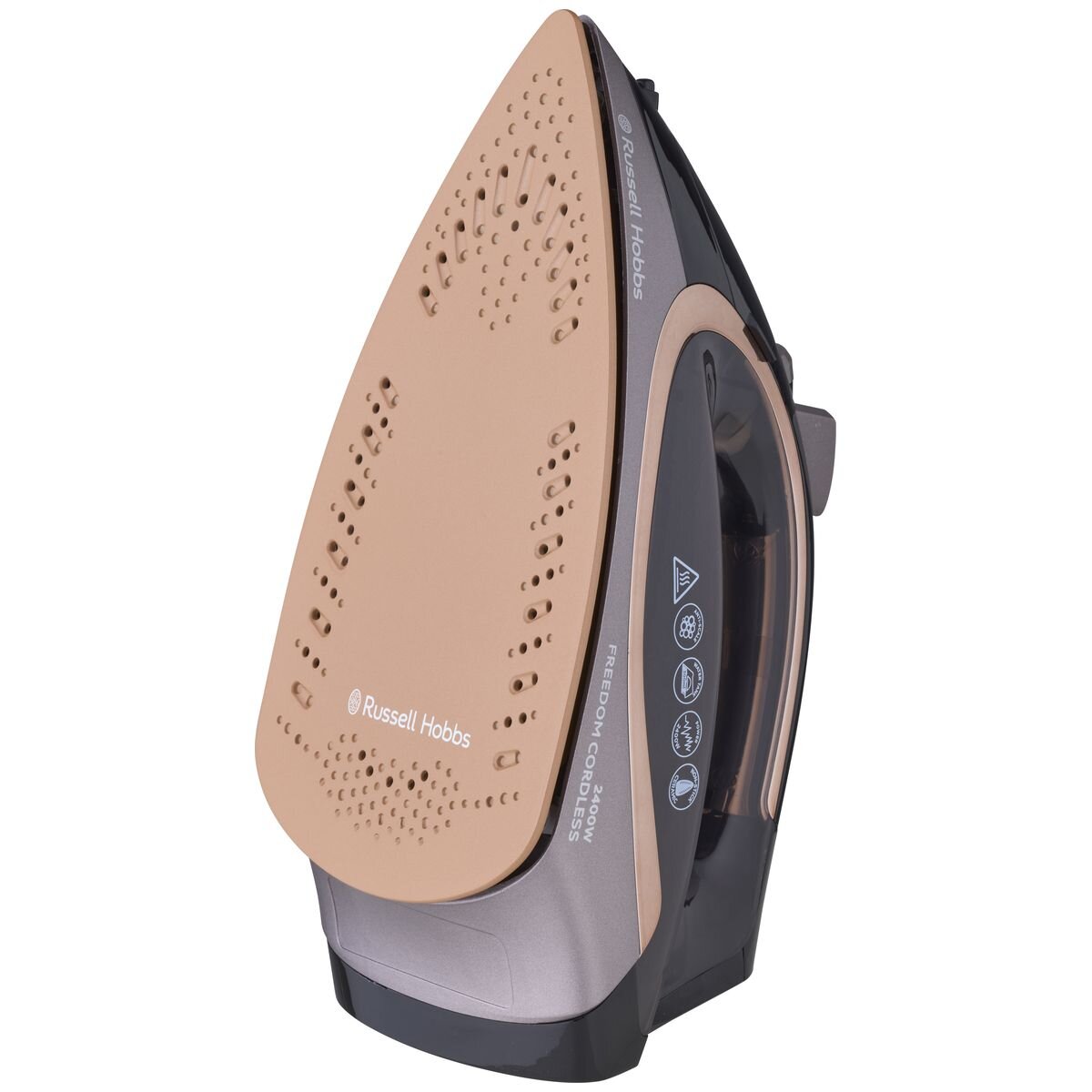 Russell Hobbs Freedom cordless iron - 2400W, copper coated ceramic soleplate, 135g steam shot - RHC580